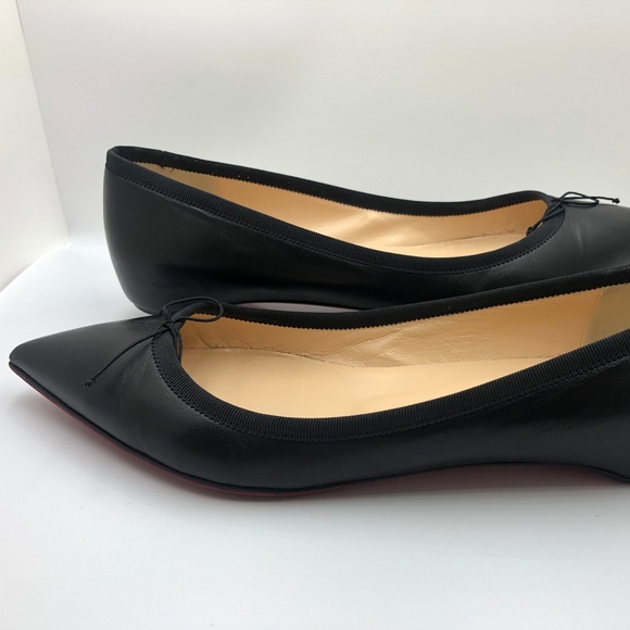 LOUBOUTIN SOLA SOFIA POINTED BLACK FLAT 39 (US 9) - Picture 4 of 8